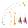 Interactive Cat Toys Cat Exercise Tumbler Rechargeable Cat Toys for Indoor Cats Spin Butterfly Game Teasing Kitty Extra Long Feather Wand