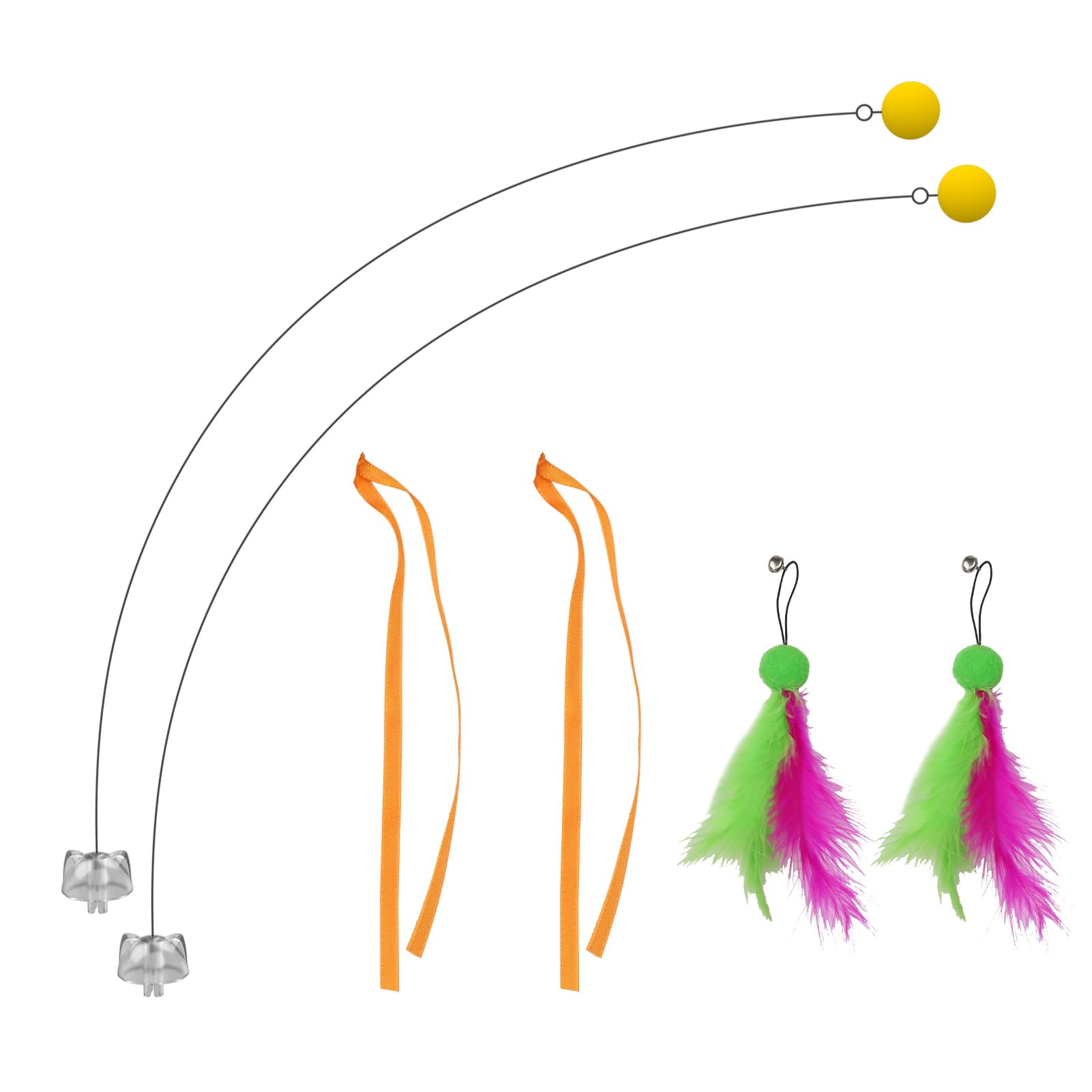Interactive Cat Toys Cat Exercise Tumbler Rechargeable Cat Toys for Indoor Cats Spin Butterfly Game Teasing Kitty Extra Long Feather Wand