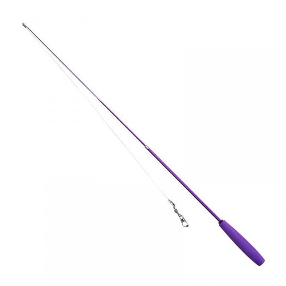 Cat Toys Wand Retractable Cat Rod 3-Section Interactive Cat Toys with EVA Non-Slip Handle for Indoor Cats
