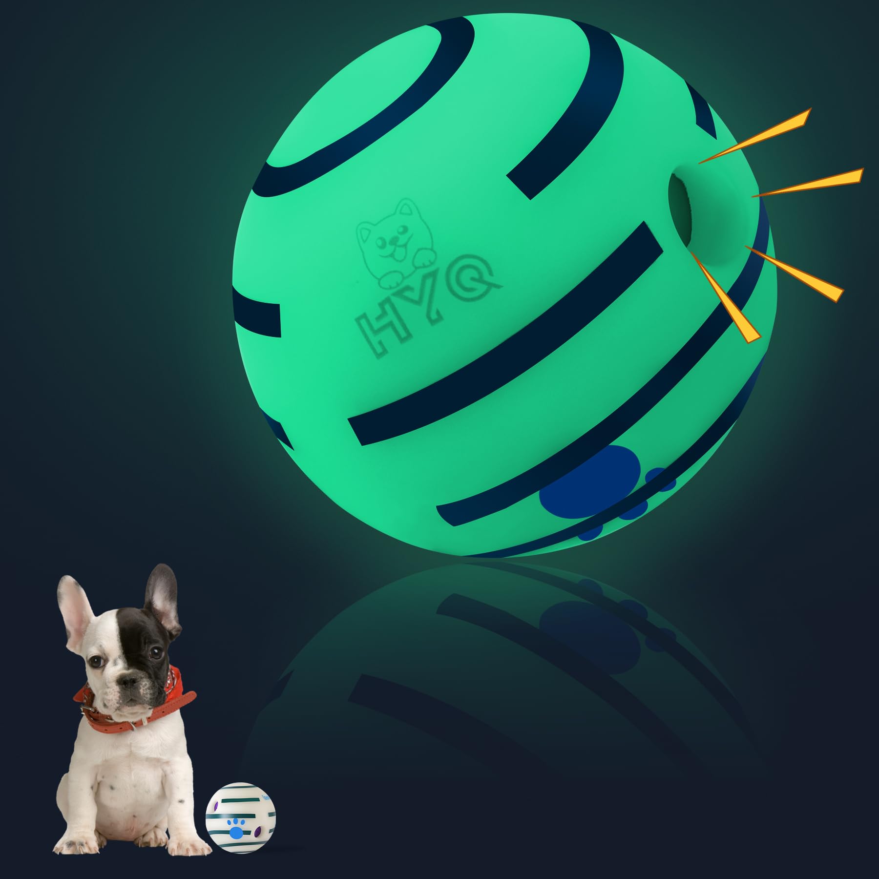 Small Dog Toys Glowing Interactive Dog Toys Ball Squeaky Dog Toys for Small Medium Large Dogs Puppy Ball Dog Toys to Keep Them Busy