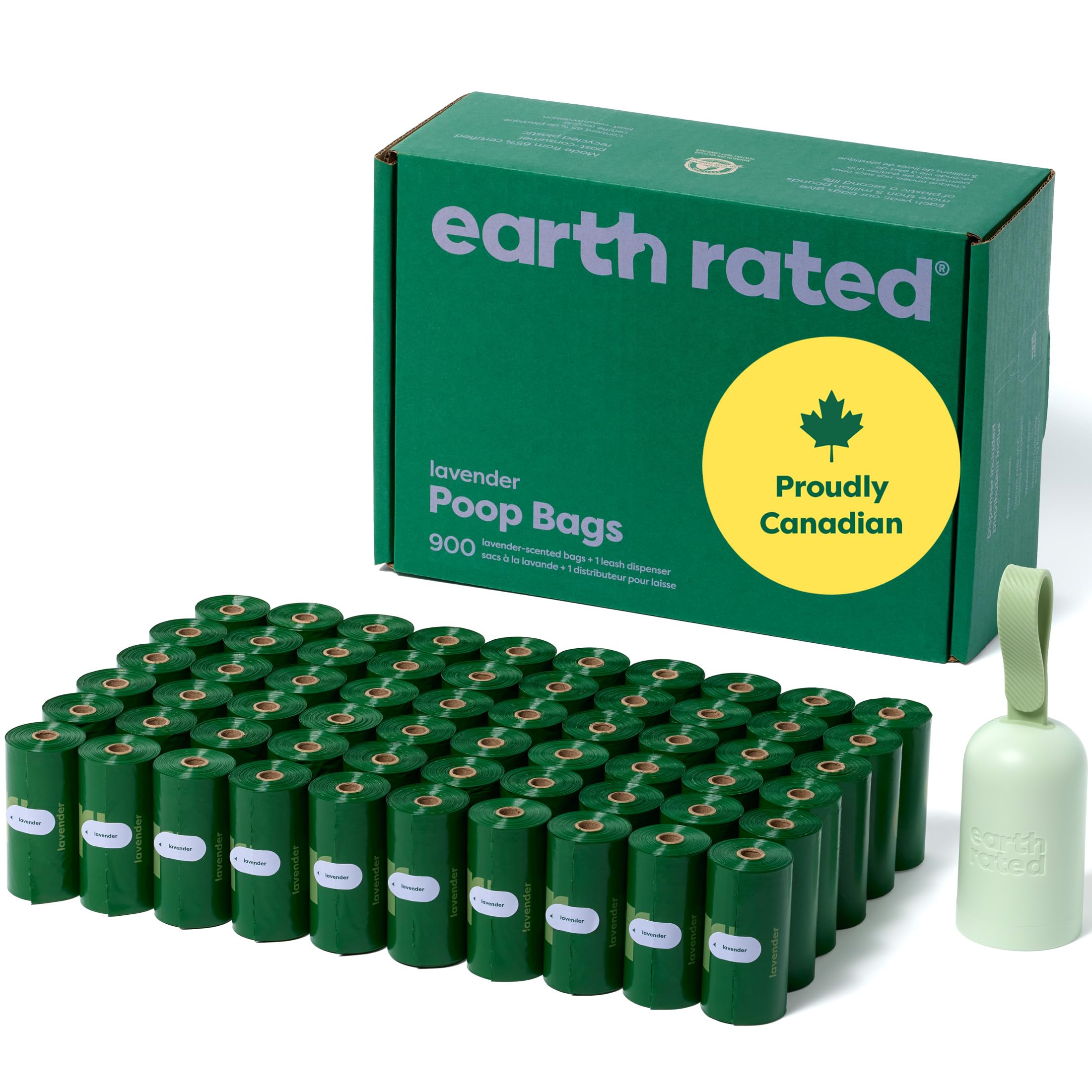 Earth Rated Dog Poop Bag Holder with Dog Poop Bags