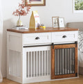 Deluxe Dual-Door Wooden Dog Crate