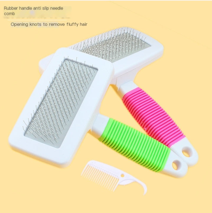 Pet Massage Steel Comb Handle